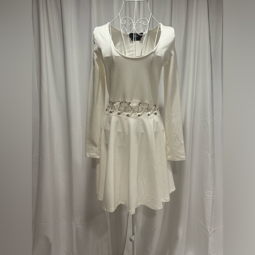 Nasty Gal Skater Dress With Waist Cut-Out